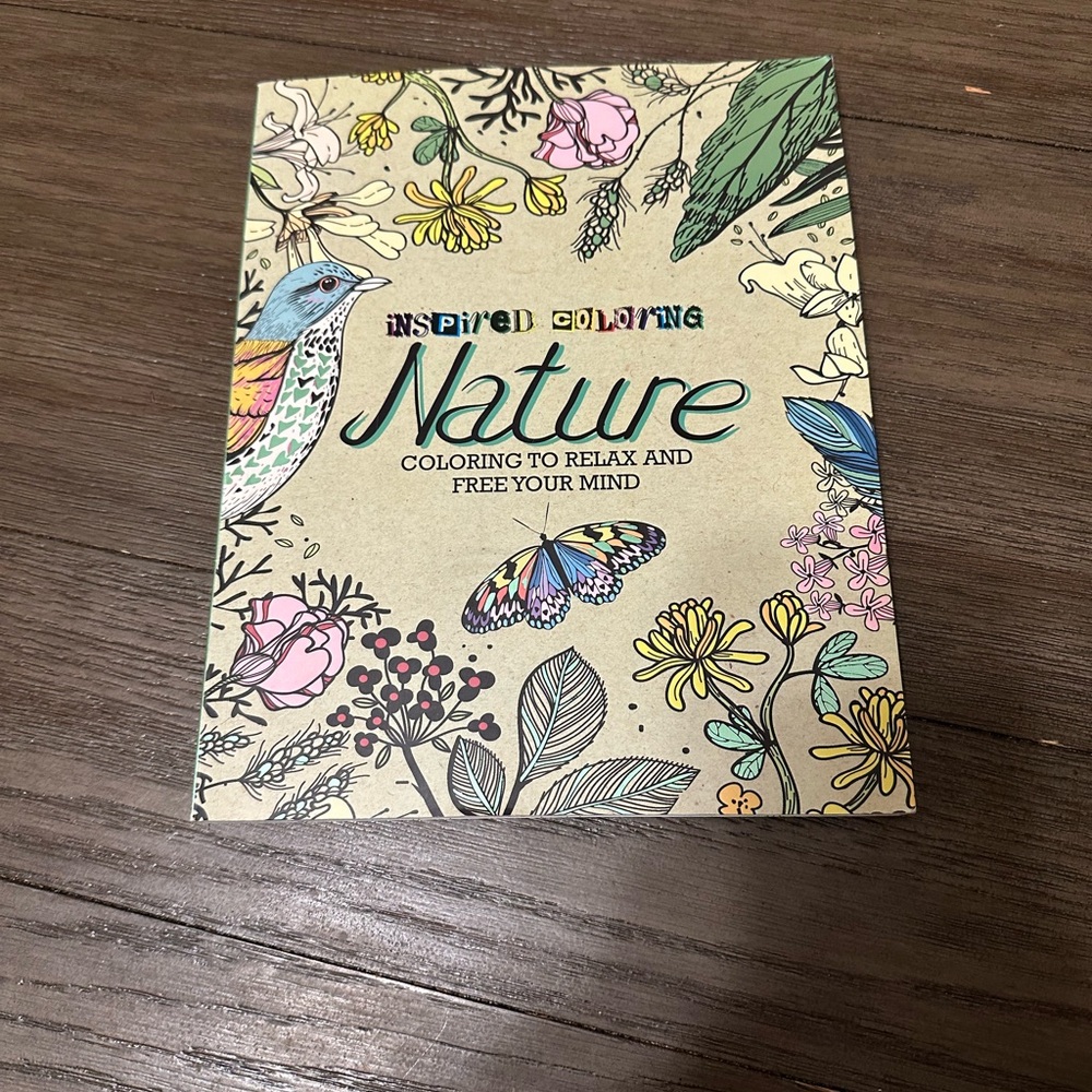 Inspired Nature Coloring Book with Floral and Animal Designs